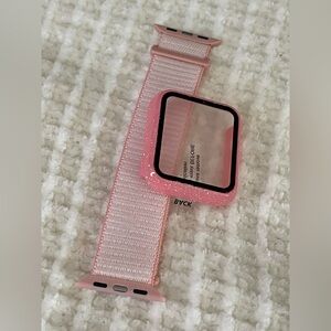 Pink Glitter Smartwatch Case and Band